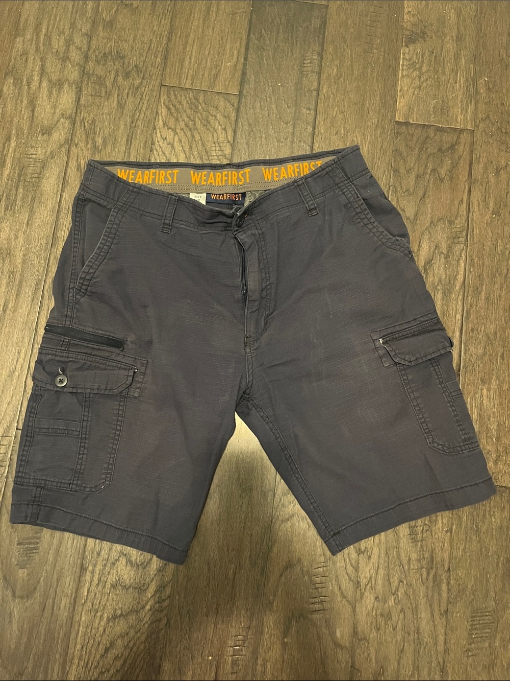 WearFirst Men's Dark Navy Cargo Shorts - Classic Utility Style